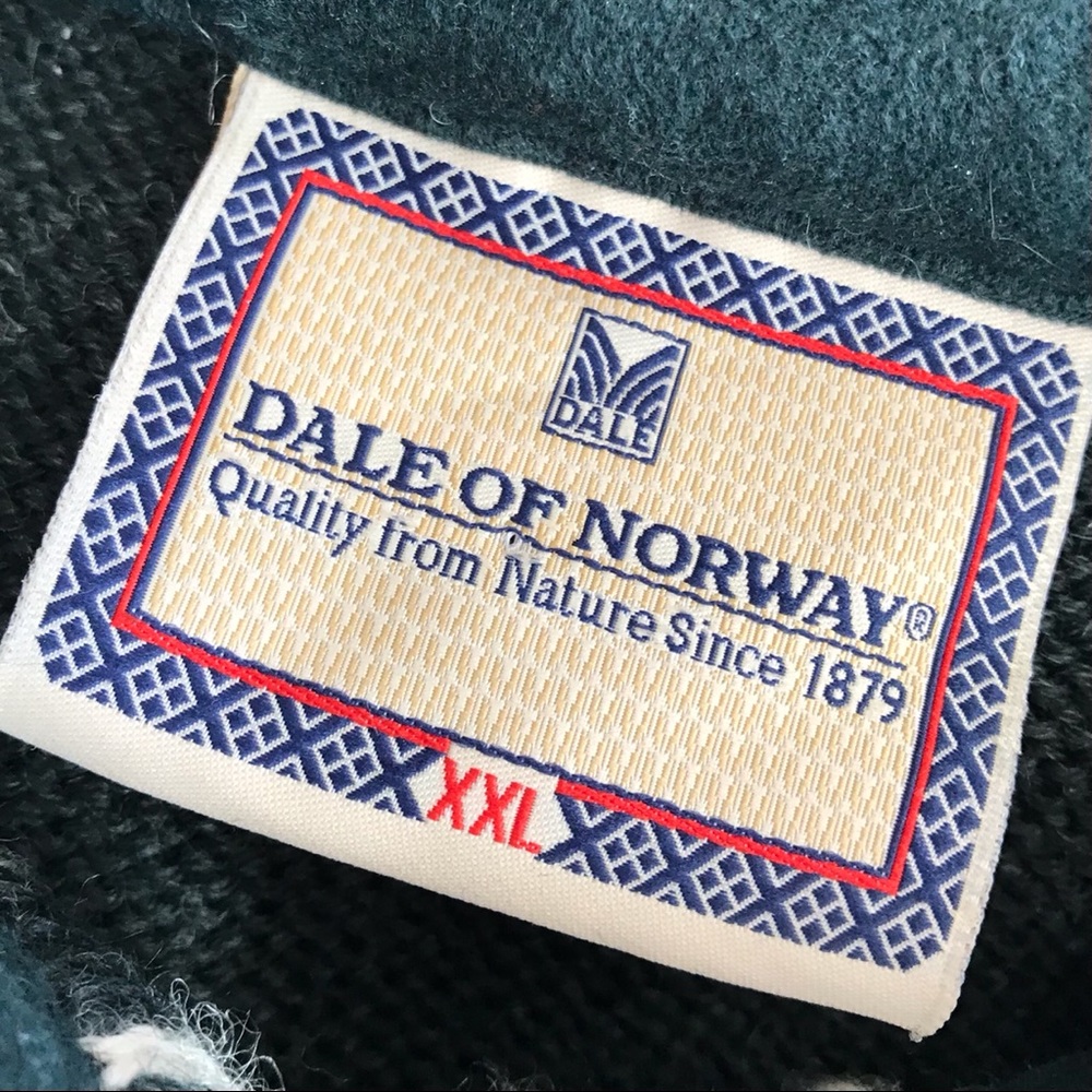 Dale of Norway Mens Green Fair Isle Wool Sweater - Picture 8 of 10